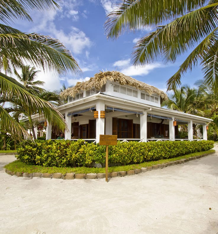 Exterior of Admiral Nelson's Bar at Victoria House Resort and Spa, Belize