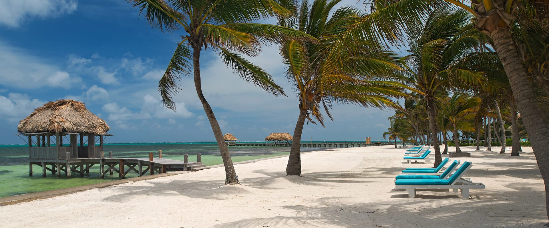 White sand beach at Victoria House Resort and Spa, Belize
