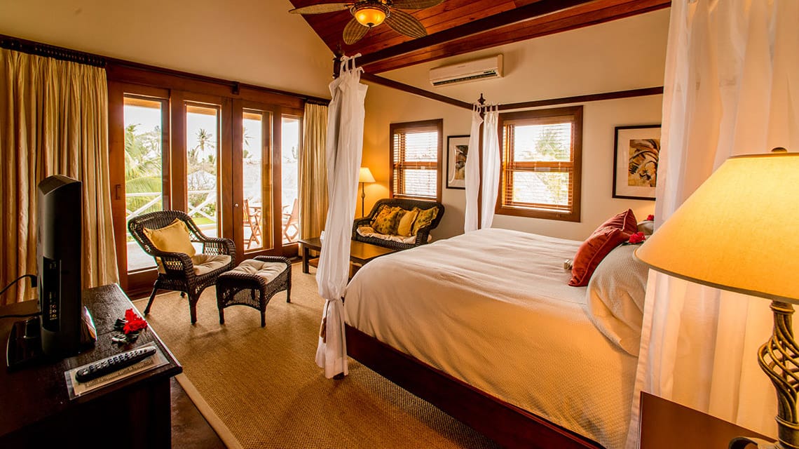 Infinity Suite bedroom at Victoria House Resort and Spa, Belize