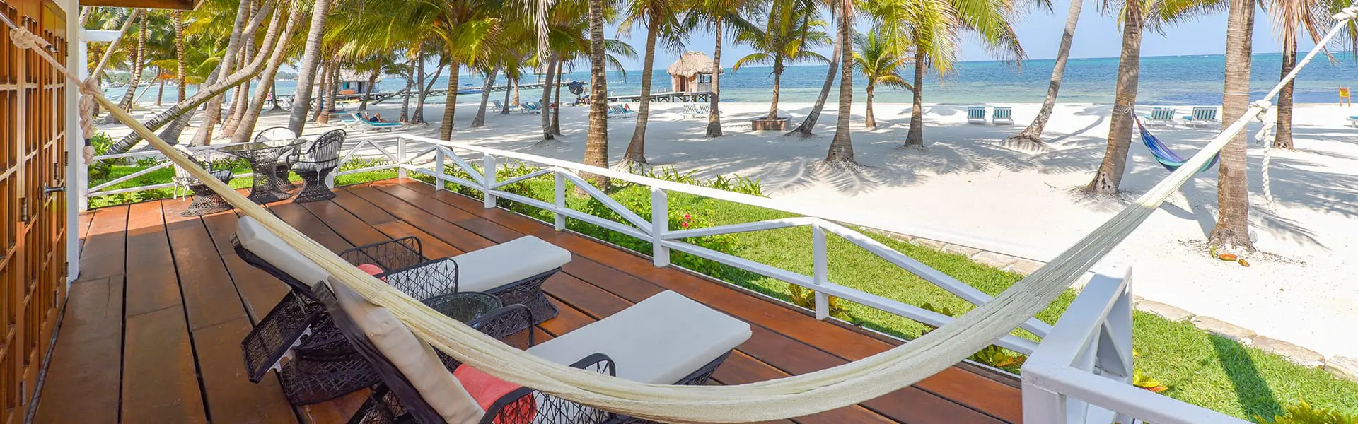 The Rainforest Suite’s private veranda at Victoria House Resort and Spa, Belize.