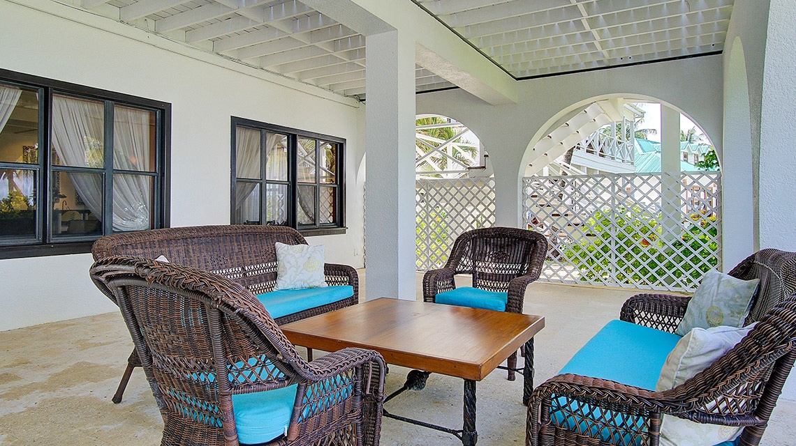 Outdoor patio in Casa Azul at Victoria House Resort and Spa, Belize